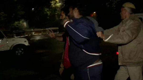Protestors outside Delhi CM Arvind Kejriwals residence Protestors outside Delhi CM Arvind Kejriwals residence
