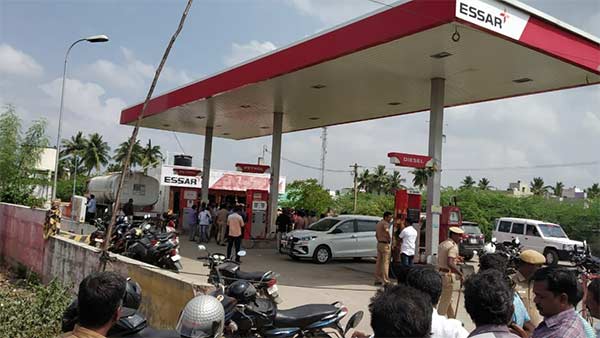 Petrol pump bomb blast incident in villupuram Petrol pump bomb blast incident in villupuram