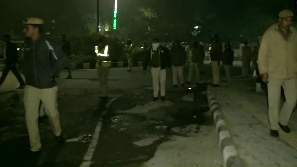 Protestors outside Delhi CM Arvind Kejriwals residence Protestors outside Delhi CM Arvind Kejriwals residence