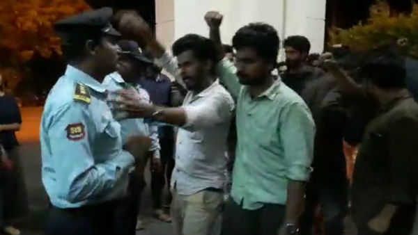 Pondicherry central university students protest against citizenship amendment act Pondicherry central university students protest against citizenship amendment act