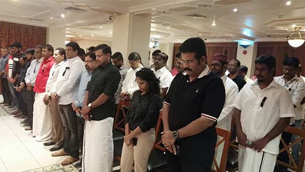 condolence meeting held for anbalagan in uae condolence meeting held for anbalagan in uae