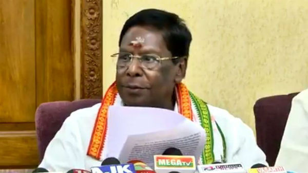 Puducherry state Chief minister V.Narayanasamy press conference regarding chennai high court judgement Puducherry state Chief minister V.Narayanasamy press conference regarding chennai high court judgement