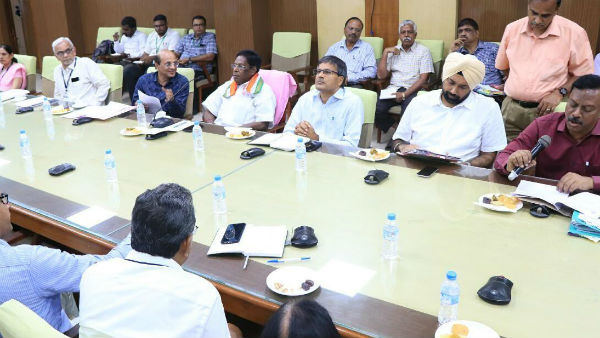 Coronavirus precaution activities meeting by chief minister Narayanasamy Coronavirus precaution activities meeting by chief minister Narayanasamy