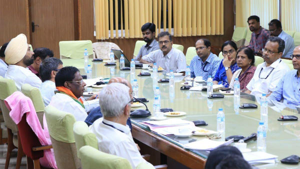 Coronavirus precaution activities meeting by chief minister Narayanasamy Coronavirus precaution activities meeting by chief minister Narayanasamy