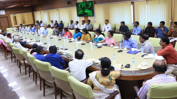Coronavirus precaution activities meeting by chief minister Narayanasamy Coronavirus precaution activities meeting by chief minister Narayanasamy