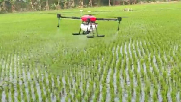 Pesticide Spraying in Agricultural Lands by Drone in Puducherry Pesticide Spraying in Agricultural Lands by Drone in Puducherry
