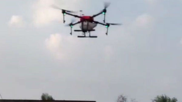 Pesticide Spraying in Agricultural Lands by Drone in Puducherry Pesticide Spraying in Agricultural Lands by Drone in Puducherry
