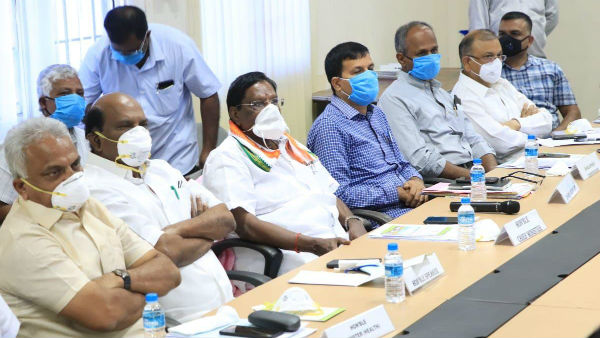 Puducherry state chief Minister V.Narayanasamy Press conference regarding Coronavirus Puducherry state chief Minister V.Narayanasamy Press conference regarding Coronavirus