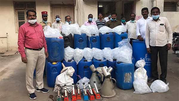Authorities sealed illegal liquor factory in Puducherry Authorities sealed illegal liquor factory in Puducherry
