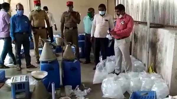 Authorities sealed illegal liquor factory in Puducherry Authorities sealed illegal liquor factory in Puducherry
