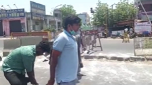 chennai youth says gives kiss, in police after curfew break down chennai youth says gives kiss, in police after curfew break down