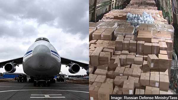 Russian plane with coronavirus medical gear lands in US Russian plane with coronavirus medical gear lands in US