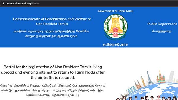 TN Govt appeals to register for non-resident Tamils return home TN Govt appeals to register for non-resident Tamils return home