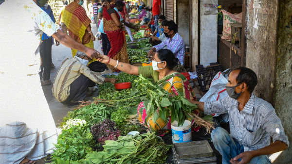 Tripura market teaches Coronavirus precautions Tripura market teaches Coronavirus precautions