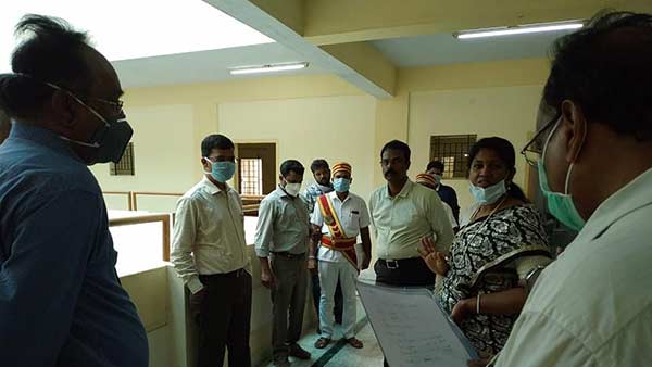 TN Govt officials inspect Vijayakants Andal Alagar Engineering College for Coronavirus hospital TN Govt officials inspect Vijayakants Andal Alagar Engineering College for Coronavirus hospital