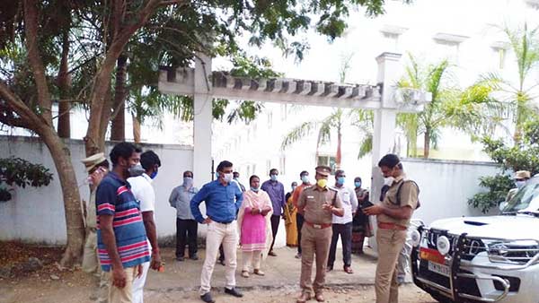 TN Govt officials inspect Vijayakants Andal Alagar Engineering College for Coronavirus hospital TN Govt officials inspect Vijayakants Andal Alagar Engineering College for Coronavirus hospital