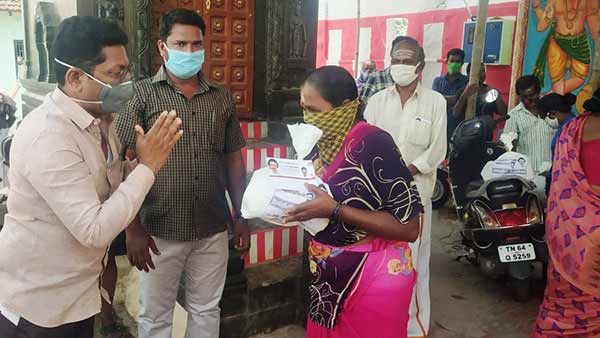 in corona relief work dr saravanan mla who pays for his own money in corona relief work dr saravanan mla who pays for his own money