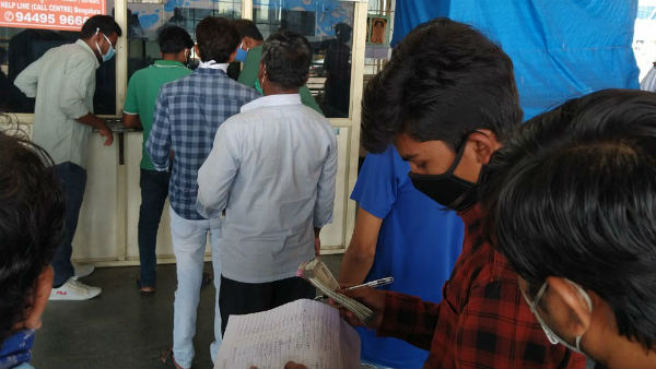 in bangalore migrant workers force to pay exorbinant fares for ksrtc bus in bangalore migrant workers force to pay exorbinant fares for ksrtc bus