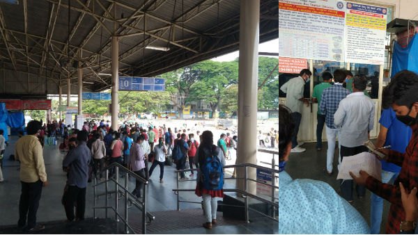 in bangalore migrant workers force to pay exorbinant fares for ksrtc bus in bangalore migrant workers force to pay exorbinant fares for ksrtc bus