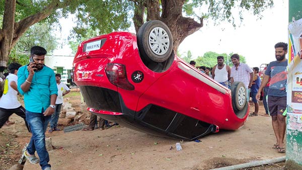 lockdown: car accident in thondamuthur near kovai lockdown: car accident in thondamuthur near kovai