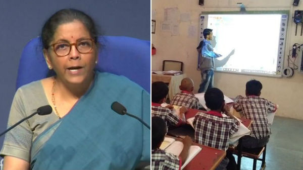 Each class to have 1 earmarked TV channel: FM Nirmala Sitharaman Each class to have 1 earmarked TV channel: FM Nirmala Sitharaman