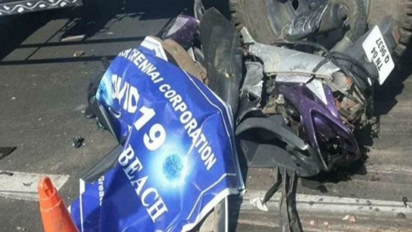 lockdown: Women police die for lorry accident in Chennai marina beach road lockdown: Women police die for lorry accident in Chennai marina beach road