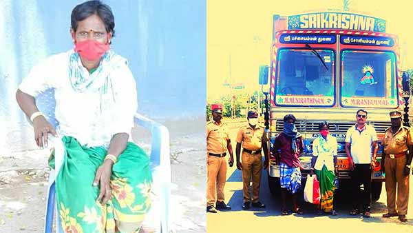 Puducherry police who helped women to travel Chennai Puducherry police who helped women to travel Chennai