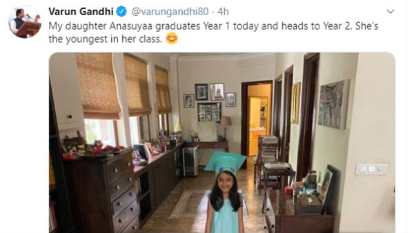 varun gandhi daughter Anasuyaa graduates Year 1, see the lovely image varun gandhi daughter Anasuyaa graduates Year 1, see the lovely image