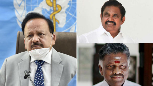 TN CM congratulates HarshVardhan on taking over as WHO executive panel chairman TN CM congratulates HarshVardhan on taking over as WHO executive panel chairman