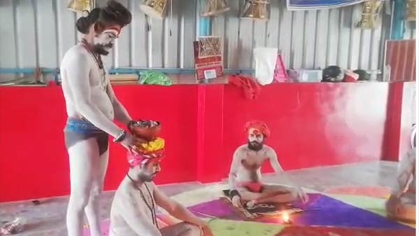 solar eclipse: Agori manikandan did solar eclipse pooja kaali temple near trichy solar eclipse: Agori manikandan did solar eclipse pooja kaali temple near trichy