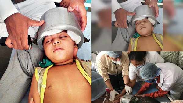 baby head gets stuck in the cooker near gujarat baby head gets stuck in the cooker near gujarat