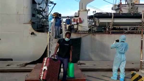 INS Airavat reaches Tuticorin with 198 Indian nationals from Maldives INS Airavat reaches Tuticorin with 198 Indian nationals from Maldives