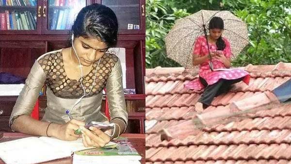 kerala college student climbed rooftop to attend online classes, viral video kerala college student climbed rooftop to attend online classes, viral video