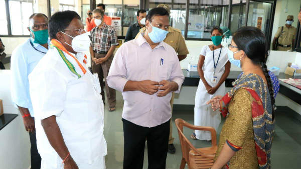 Puducherry state chief minister V.Narayanasamy press conference regarding coronavirus Puducherry state chief minister V.Narayanasamy press conference regarding coronavirus
