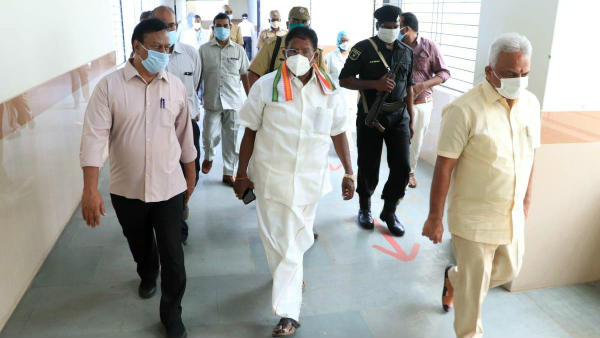 Puducherry state chief minister V.Narayanasamy press conference regarding coronavirus Puducherry state chief minister V.Narayanasamy press conference regarding coronavirus