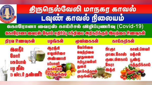 Natural foods that enhance the immunity against covid 19: police Awareness Banner Natural foods that enhance the immunity against covid 19: police Awareness Banner