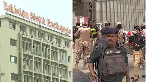 Terrorists attack Karachi stock exchange building in Pakistan Terrorists attack Karachi stock exchange building in Pakistan