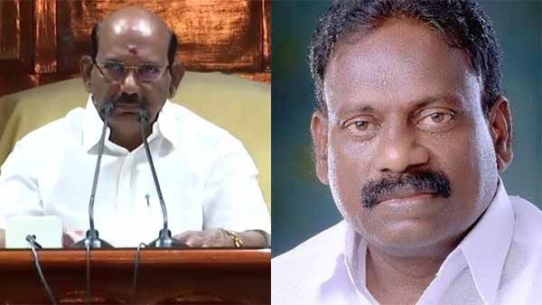 Puducherry Congress MLA Dhanavelu appears before speaker Puducherry Congress MLA Dhanavelu appears before speaker