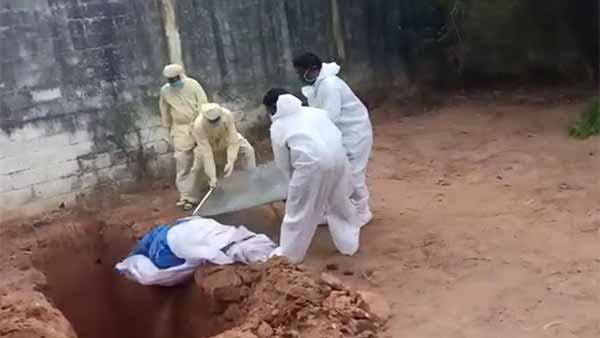 Mishandling of the Coronavirus infected person body in Puducherry goes viral Mishandling of the Coronavirus infected person body in Puducherry goes viral