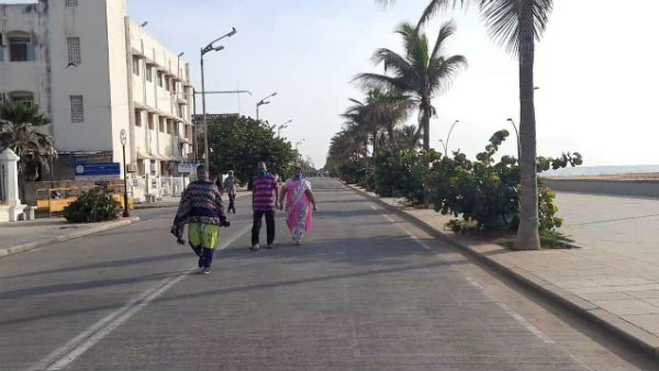 Puducherry Beach Road opened today Puducherry Beach Road opened today