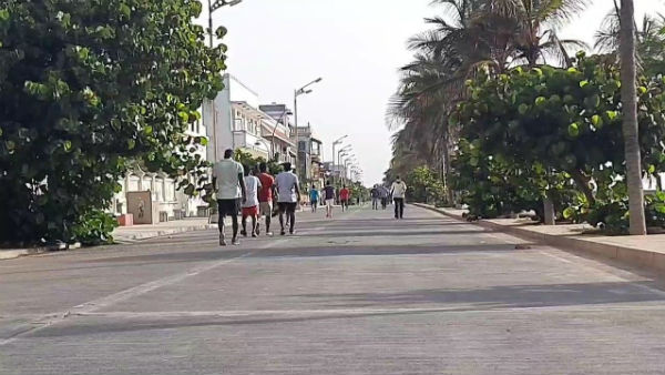 Puducherry Beach Road opened today Puducherry Beach Road opened today