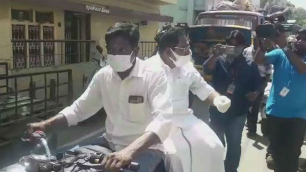 in madurai, minister sellur raju who went on the bullet in madurai, minister sellur raju who went on the bullet