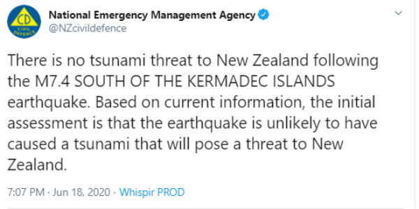 Powerful 7.4 magnitude earthquake hits northeast of New Zealand Powerful 7.4 magnitude earthquake hits northeast of New Zealand