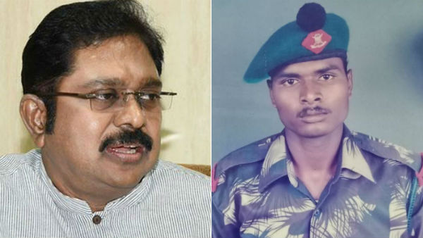 TTV Dhinakaran condoles Tamilnadu army man TTV Dhinakaran condoles Tamilnadu army man