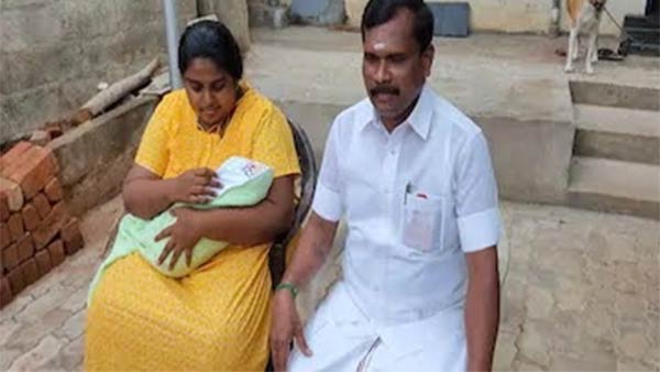 AIADMK MLA Nagarajan wife delivered baby at government hospital AIADMK MLA Nagarajan wife delivered baby at government hospital