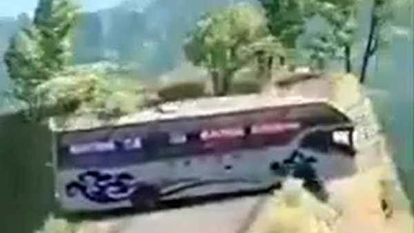 A video of a bus taking U turn in a hilly road goes viral A video of a bus taking U turn in a hilly road goes viral