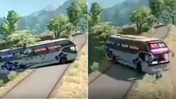 A video of a bus taking U turn in a hilly road goes viral A video of a bus taking U turn in a hilly road goes viral