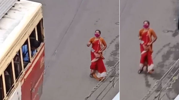 kerala woman stopped the city bus for physically challenged man, viral video kerala woman stopped the city bus for physically challenged man, viral video