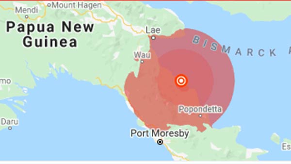 An earthquake of magnitude 7.2 struck in Papua New Guinea An earthquake of magnitude 7.2 struck in Papua New Guinea