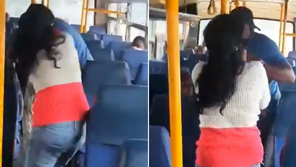 bengaluru girl thrashes a man who misbehaved with her in moving bus bengaluru girl thrashes a man who misbehaved with her in moving bus